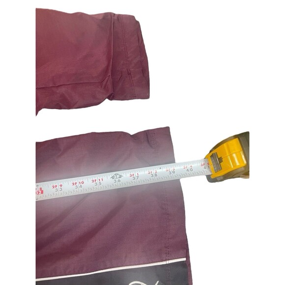 VTG Y2K Reebok Tracksuit Set Women’s L Maroon Black White Full Zip Top Pull On - Picture 14 of 16